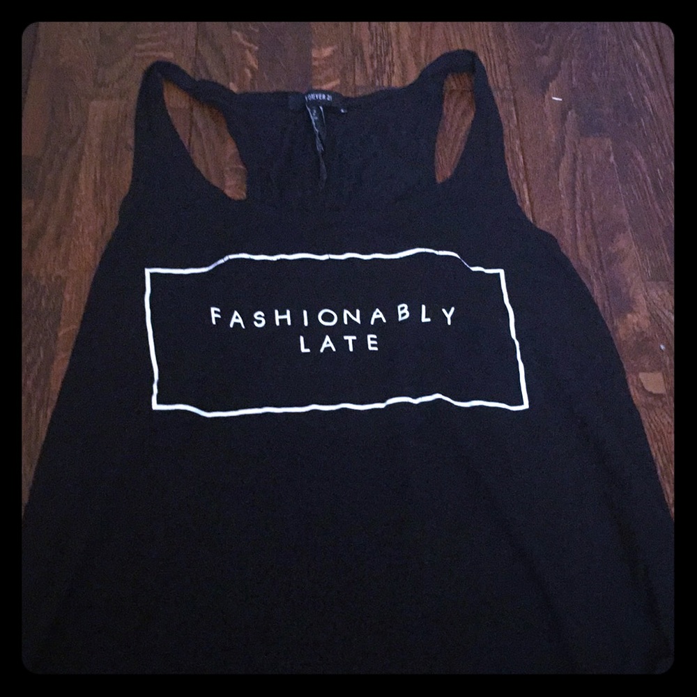 Black tank top